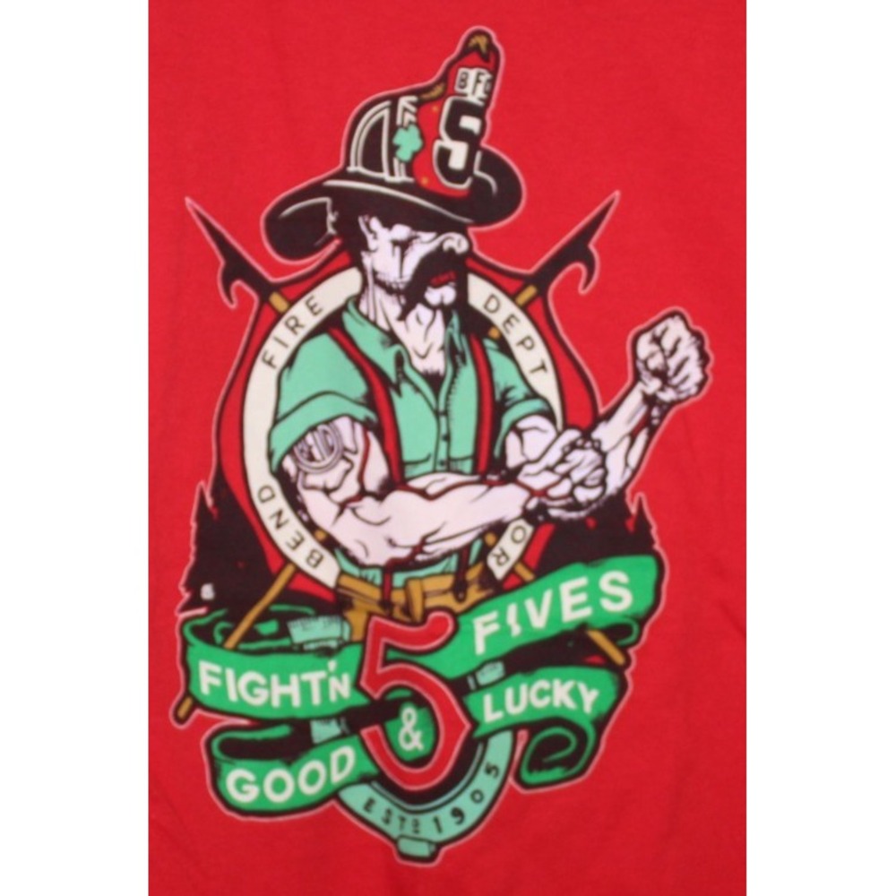 Bend Firefighters Local 227 Firehouse Shirt Co Graphic T Shirt XL Red